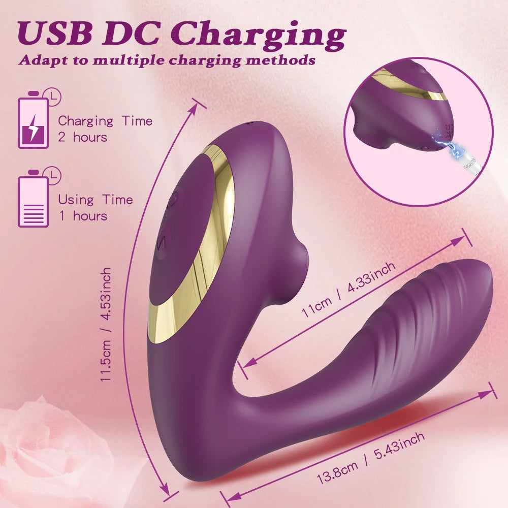 10 Speeds Vagina Sucking Vibrator Vibrating Sucker Oral Sex Suction Clitoris Stimulator Erotic Sex Toy for Women Sexual Wellness