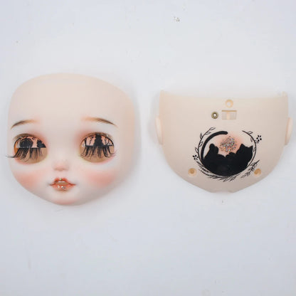 ICY DBS Blyth Baby Face DIY Matte Face Hand Painted Makeup Backplate and Screws
