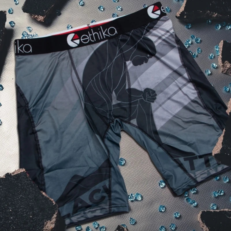 ETHIKA 1Pcs Men Underwear Boxers Breathable Mesh Crotch Man Underpants Plus Size Mens Panties L-3XL Printed Men's Boxers Briefs