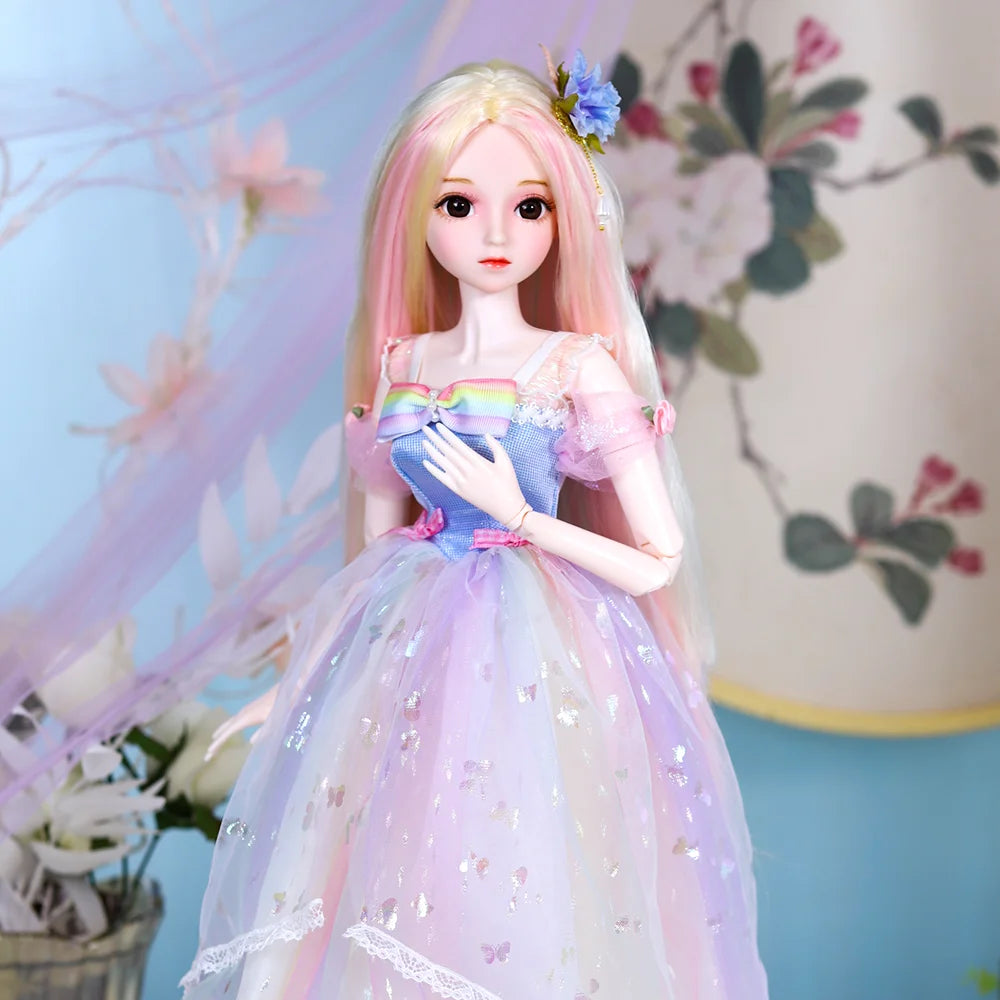 Special Price DBS 1/3 BJD Doll 62cm Height Mechanical Joint Body With Full Makeup Hair Eyes Clothes Toy Gift