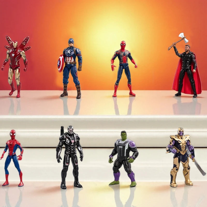 ZD Toys Avengers Legends Iron Man Spider Man Thor Captain America Thanos Hulk War Machine Action Figures Gif