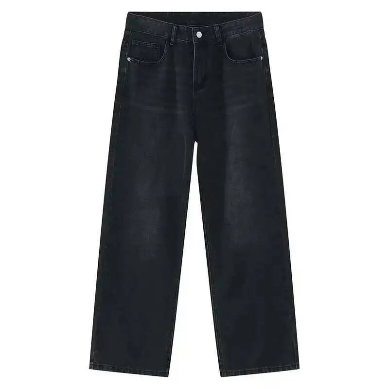 IEFB Men's Jeans New Korean Personality Straight Wide Leg Denim Pants Fashion Autumn Spring Vintage Male Trousers 9A5577