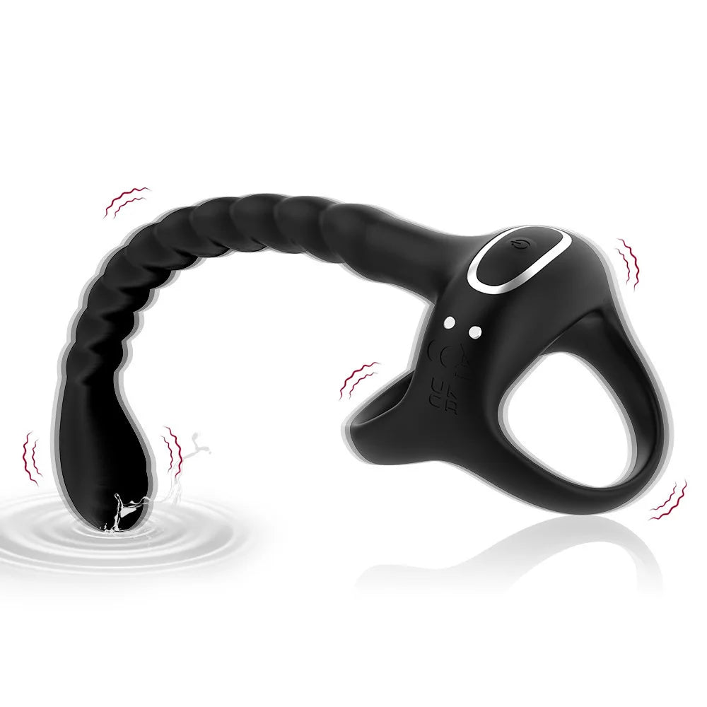 Prostate Massager Cock Ring Vibrators for Men Adult Sex Toy for Men Vibrating Cock Ring Stimulator Remote Control Anal Butt Plug