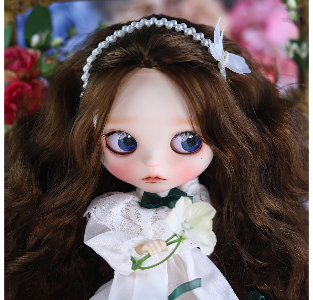 ICY DBS Blyth 1/6 Doll Hand Painted Set Morning Dew Tears Frosted Face Doll Set SD