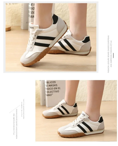 Adidas Women's Retro Sport Shoes Comfortable Flat Bottom Casual Shoes Soft Sole Unisex Spring Summer New Style Dequn Shoes