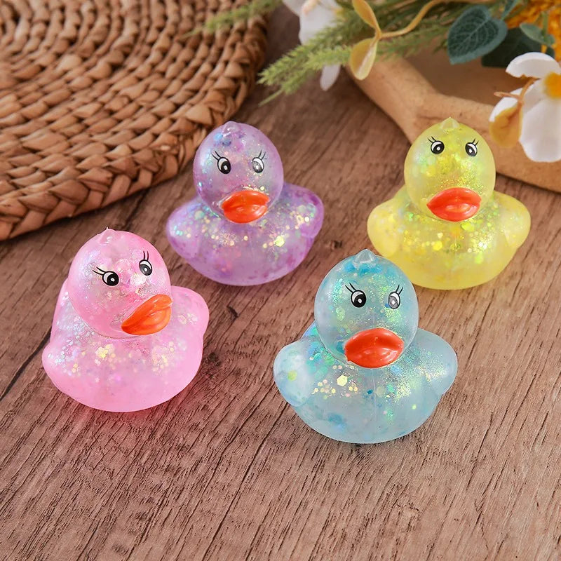Squishy Maltose Aurora Duck Squeeze Toy Soft Cute Animal Stress Relief Decompression Stretch Toy Kawaii Duck Stress Relief Toy