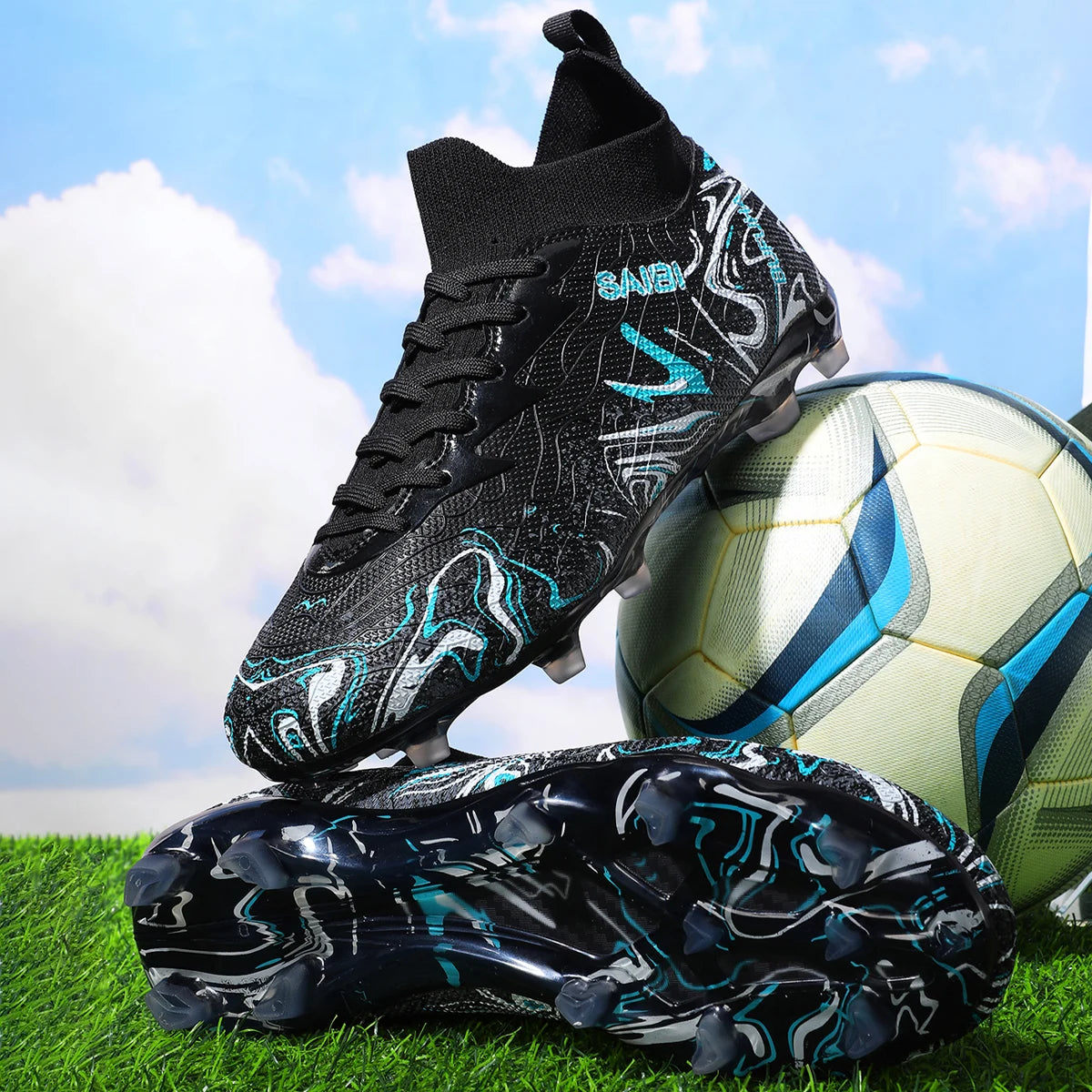 Professional Breathable Football Shoes FG Long Nail Sports Shoes, Wear-Resistant and Anti Slip, Are Essential for Fans