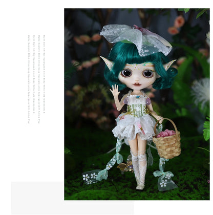 ICY DBS Blyth 1/6 Doll Elf Ear Hand-painted Set Doll Long Eyelash Sleep Doll White Skin Set Gift Toy SD