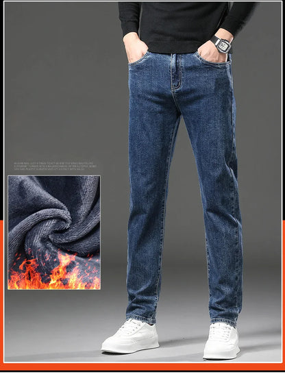 Men's Fleece-Lined Stretch Jeans