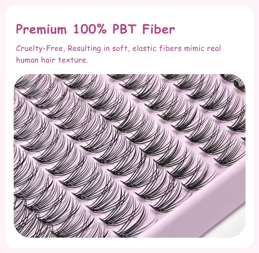 DIYDAY 20P/30P/40P/50P/60P/80P Lash Extension Cluster DIY Glue-free False Lash Clusters home DIY beauty tool eyelash