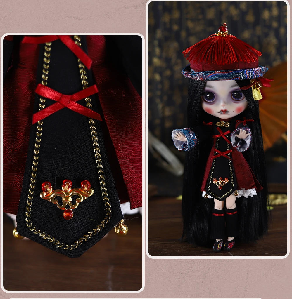 ICY DBS Blyth 1/6 Doll Hand drawn Set Zombie Set Long Eyelash Sleeping Eye Doll Set SD