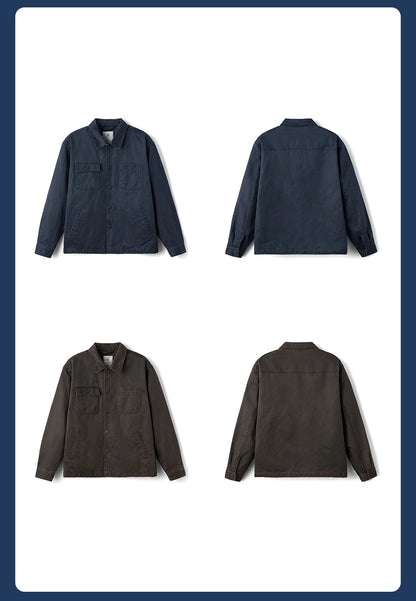 SIMWOOD High Standard Autumn New Waxed Southern Jackets Men Vintage Enzyme Washed Suede Plus Size Coats