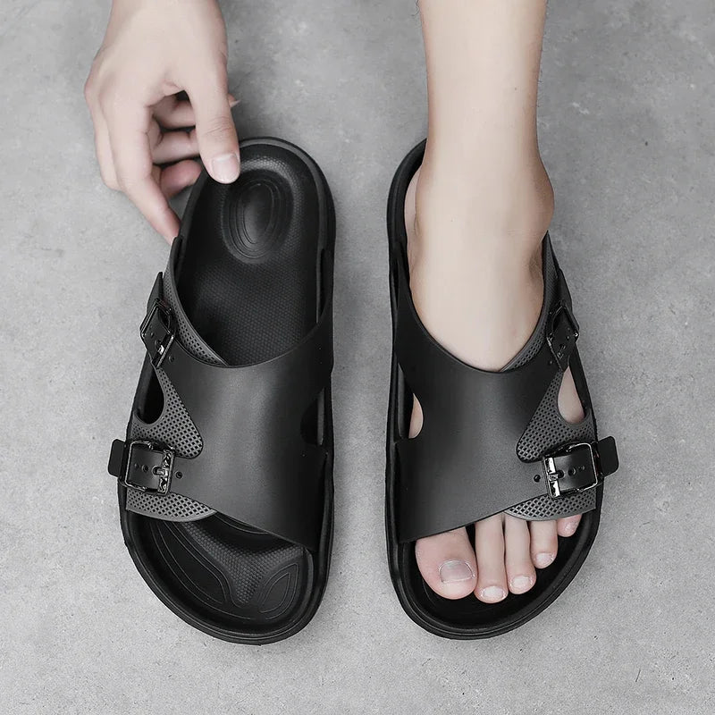 Summer Men Casual Sandals Outdoor Climbing Classic Roman Leather Beach Comfortable Trekking Hiking Fishing Fashion Slippers