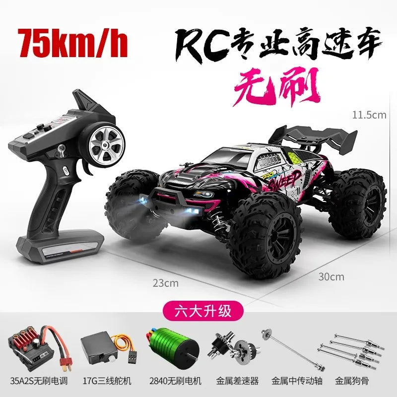 16101PRO Brushless RC 4WD Remote Control Car Max Speed 75km/h, Drift Toy Car for Boys Off-Road Climbing Racing