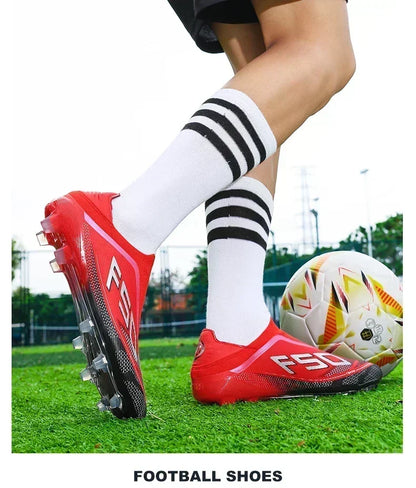 New Men Football Boots Sneakers High-quality Non-Slip Boys Cleats Hot-selling Soccer Shoes Grass Outdoor Match High-top Light
