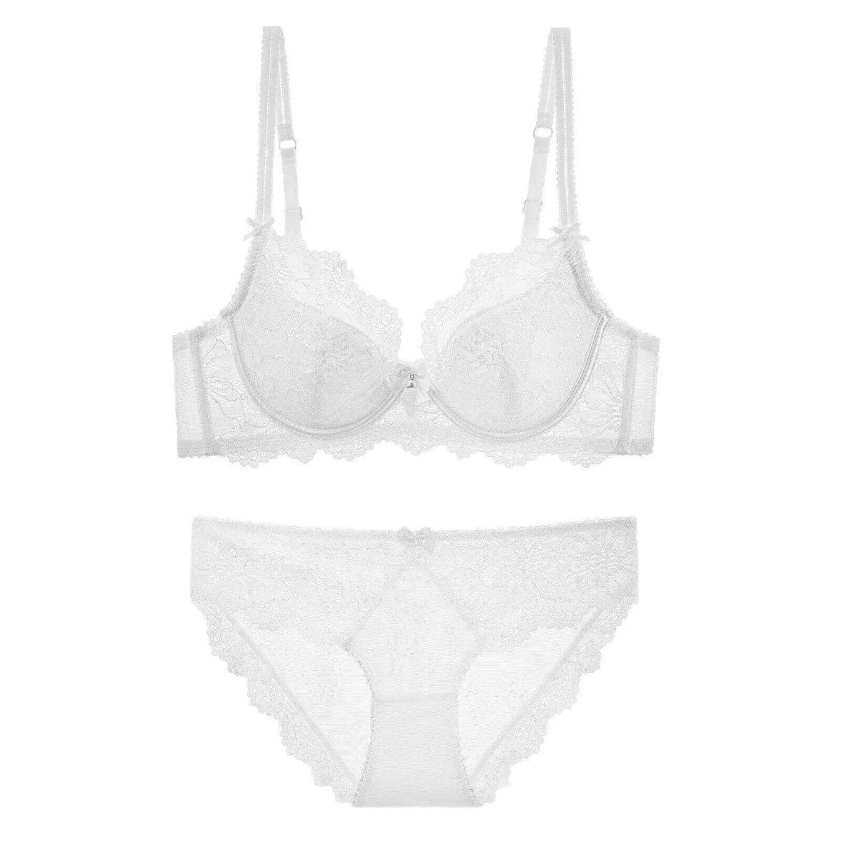 Women's Embroidered Lace Bra Set
