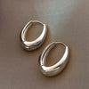 HOT Vintage Smooth Metal Hoop Earrings For Woman Girl Elegent Luxury New Korean Jewelry Temperament Girl's Daily Wear earrings