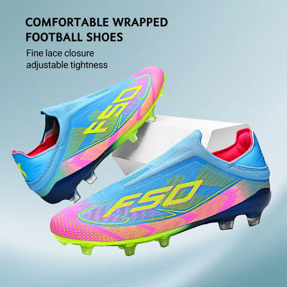 Ultra Light AG FG Football Shoes Sweat-proof PU Fabric Wear-resistant TPU Sole Snug Fit Unisex Natural Grass Practice Sneakers