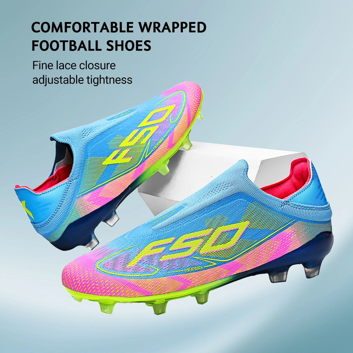 AG/FG Soccer Cleats for Men Women Youth PU Fabric Upper TPU Sole Non-Slip Wear-Resistant for Natural Grass Sports Pitch Tra