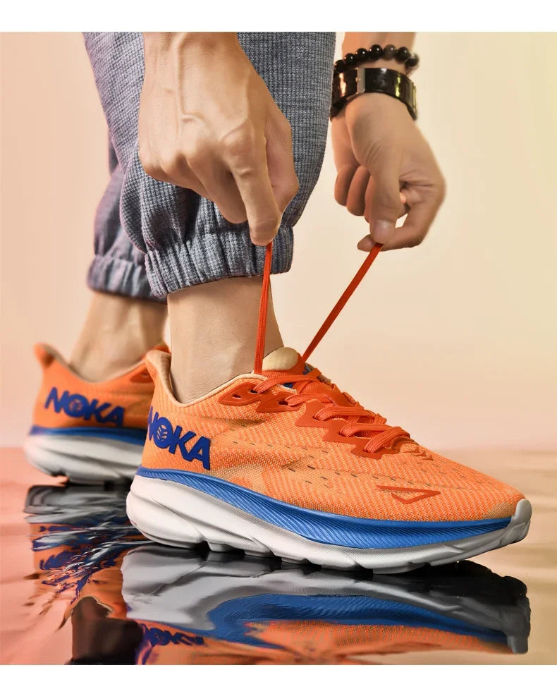 Men's Running Shoes Luxury Shoes Trainer Race Jogging Cushioning Outdoor Breathable Couple Non-Slip Sneakers Mesh Off-road Shoes
