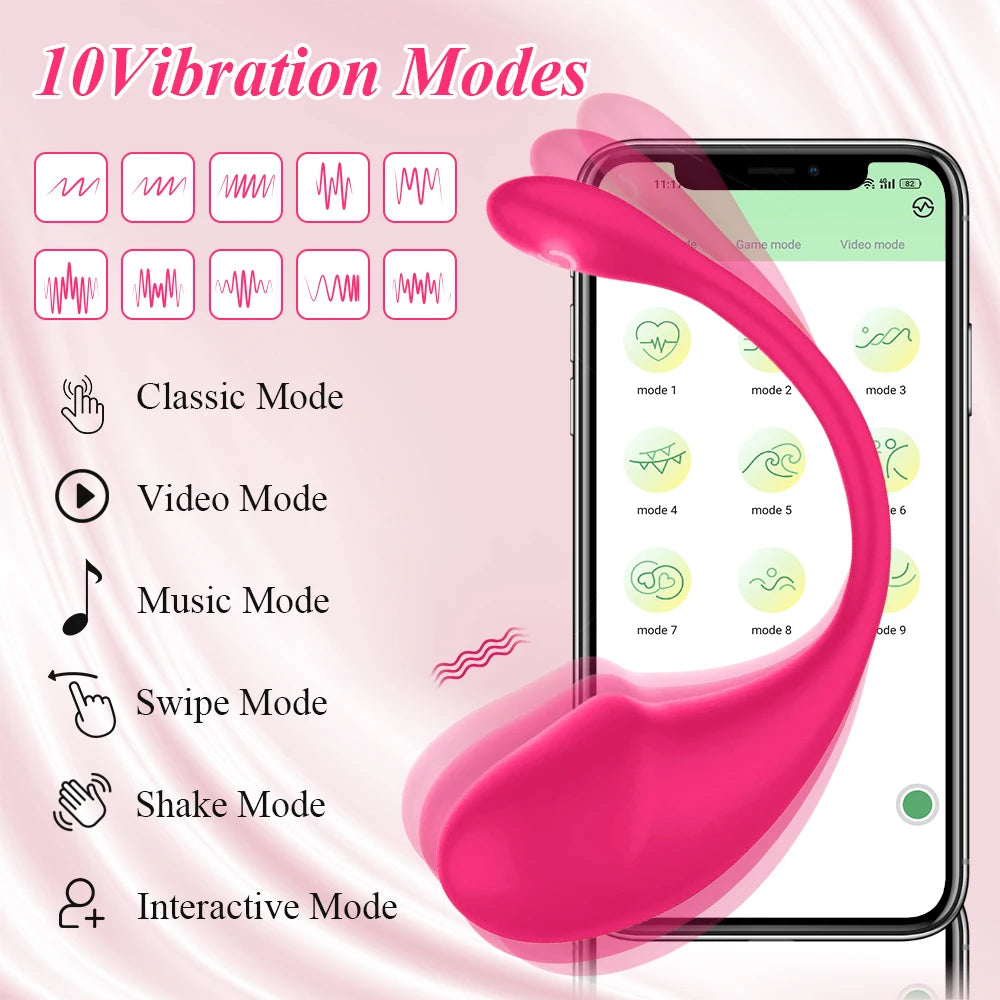Wireless Bluetooth G Spot Vibrator for Women Dildo APP Remote Control Wear Clit Vibrating Egg Female Panties Sex Toys for Couple