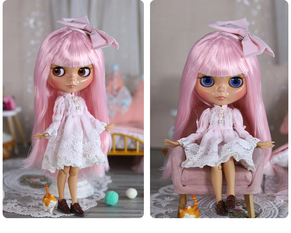 ICY DBS Blyth doll bjd joint body Tan Skin Cute Dress Clothing 1/6 30cm Girl Gift Anime SD