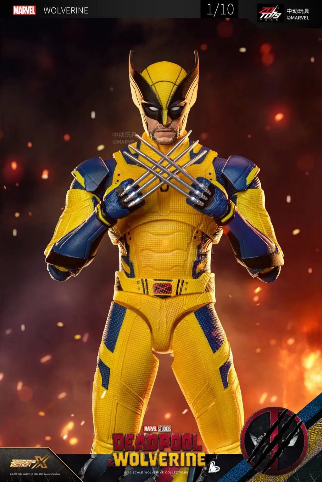 ZD Toys Deadpool & Wolverine Action Figure Deadpool 3 Movie Figure Toy Deadpool & Friend Collection Mode Statue Christmas Toys