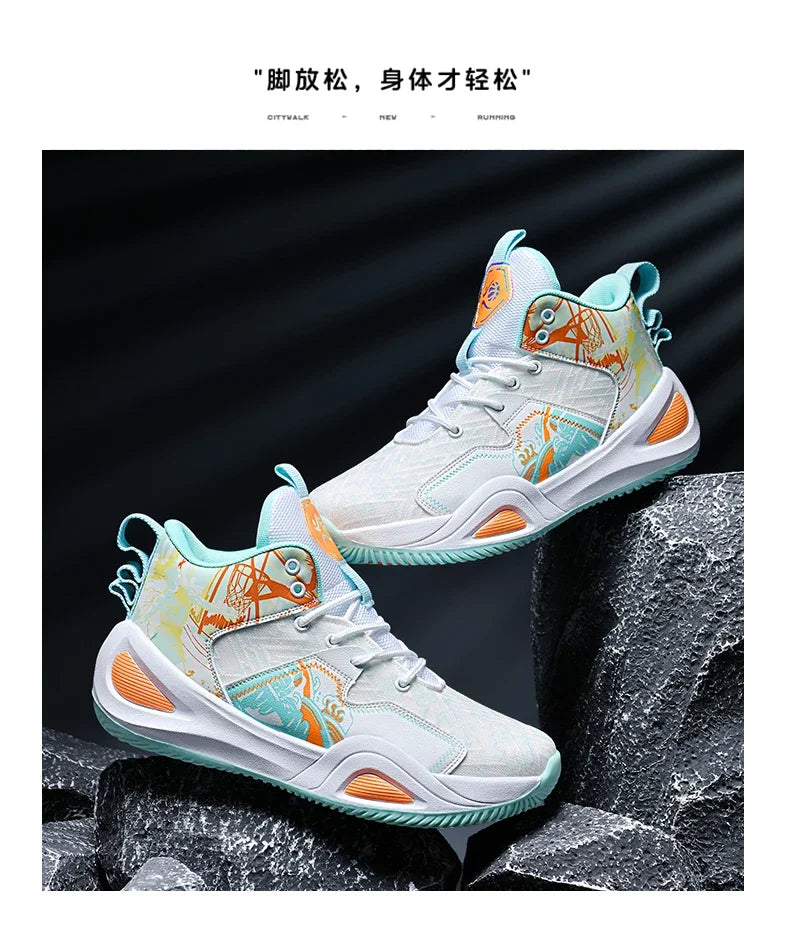 Men Basketball Shoes Trainer Unisex Breathable Athletic Sneakers Light Non-slip High Quality Unisex Outdoor Women Sports Shoes