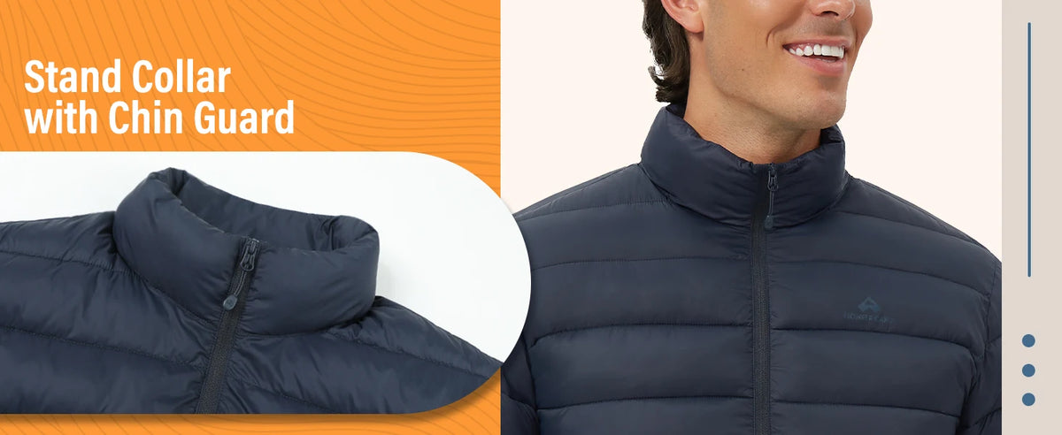Pioneer Camp Mens Lightweight Packable Puffer Jacket Winter Insulated Puffy Coat Water Repellent Warm Quilted Jackets Travel
