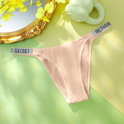 Women's Shine-Strap Thong Panty