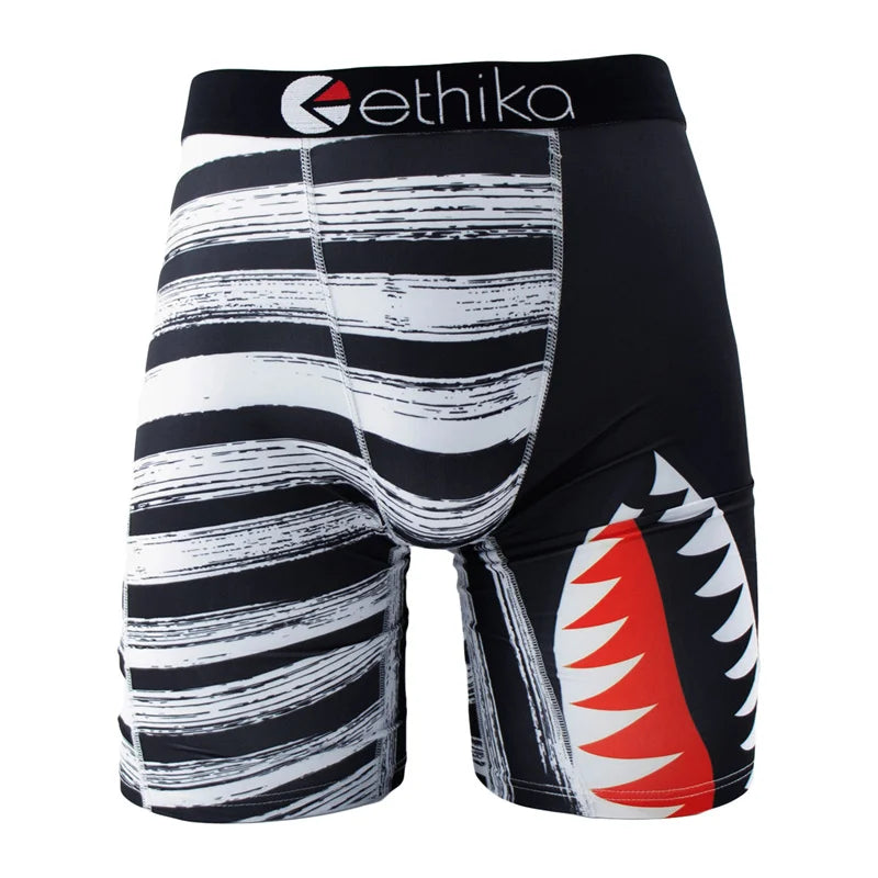 ETHIKA Men Underwear Boxers 1Pcs Breathable Mesh Crotch Man Swimming Underpants Plus Size L-3XL Mens Panties Men's Boxers Briefs