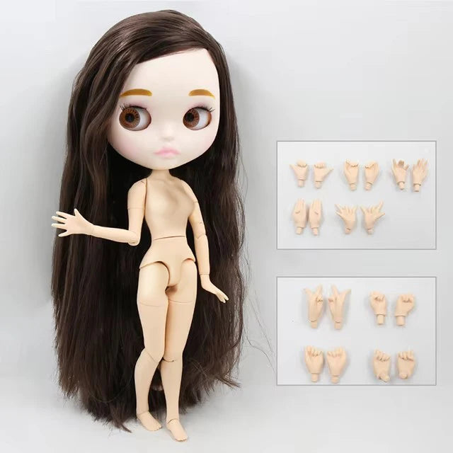 ICY DBS Blyth Doll 1/6 BJD Joint Body White Skin Tan Skin Dark Skin Matte Face Nude Doll 30cm Anime Toy Girls Gift