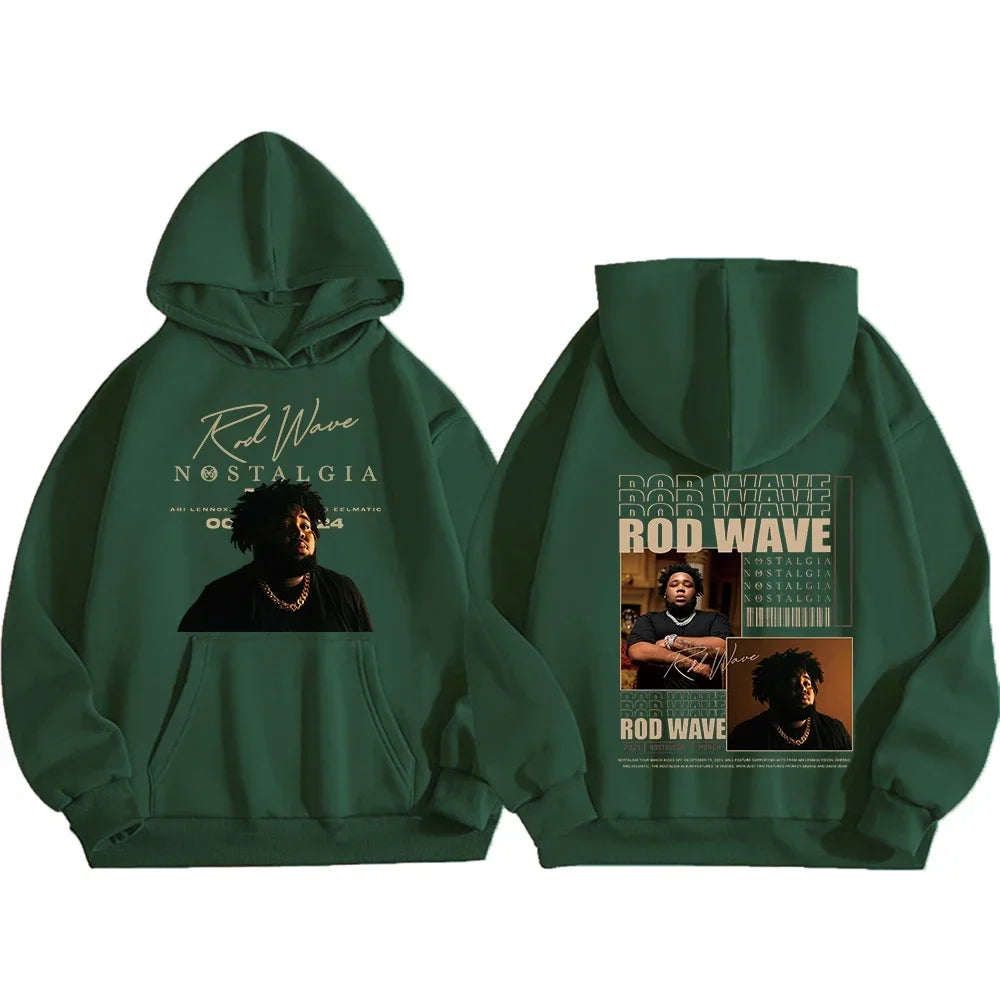 2025Rod Wave Tour Fashion Casual Nostalgic Hip Hop Music Printed Hoodie Men's and Women's Pullover Fans Luxury Gift Top Hoodie