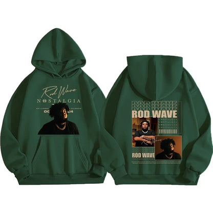 2025Rod Wave Tour Fashion Casual Nostalgic Hip Hop Music Printed Hoodie Men's and Women's Pullover Fans Luxury Gift Top Hoodie