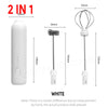 Electric Milk Frother 2 In 1 Rechargeable  Blender Stainless Steel 3 Speeds Coffee Mixer Egg Beater Handheld Foam Maker Tools