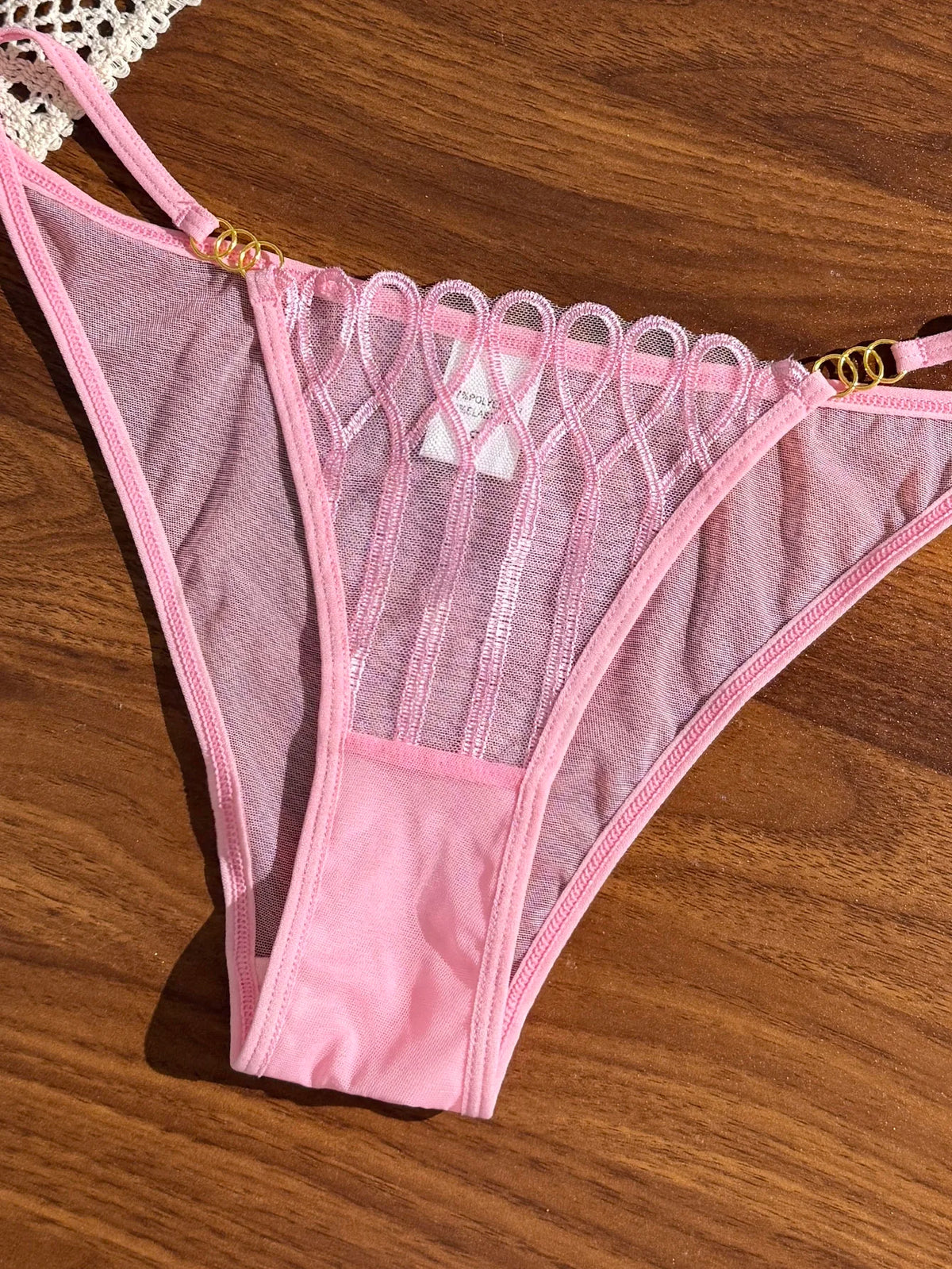 Women's Embroidered V-Neck Bra & Panty Set