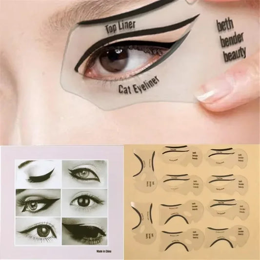 10-Piece Reusable Eye Makeup Stencil Set