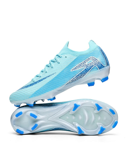 Shock Cushion AG FG Football Boots Thick Soft PU Textile TPU Outsole Reduce Foot Fatigue For Long-time Natural Grass Training