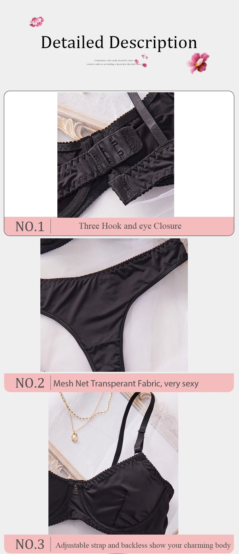 Women's Lightweight Solid Bra Set
