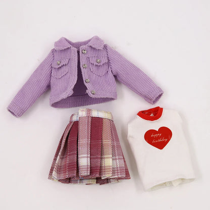 ICY DBS Blyth doll joint body temperament dress casual sports skirt toy anime set