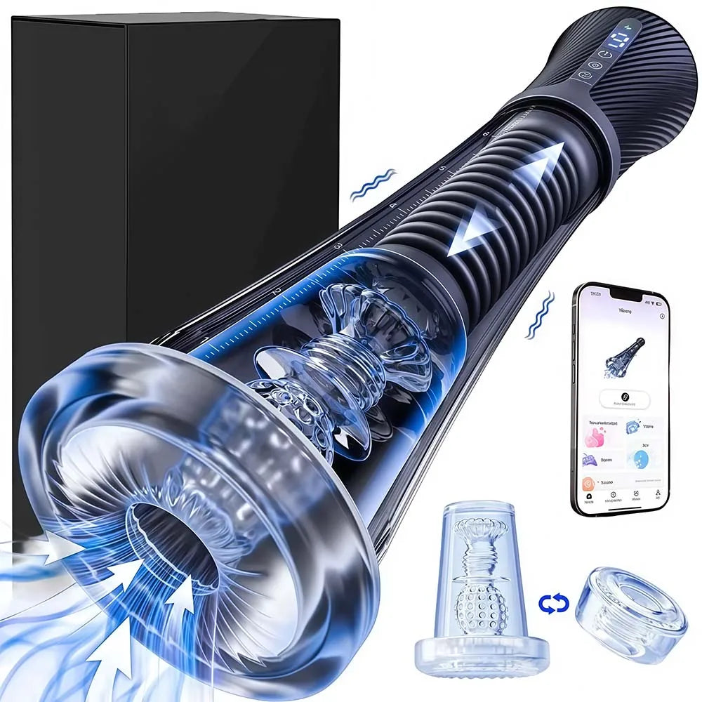 APP Control Electric Penis Pump for Men IPX7 Waterproof Male Masturbator Automatic Control Vacuum Suction Massager Adult Sex Toy