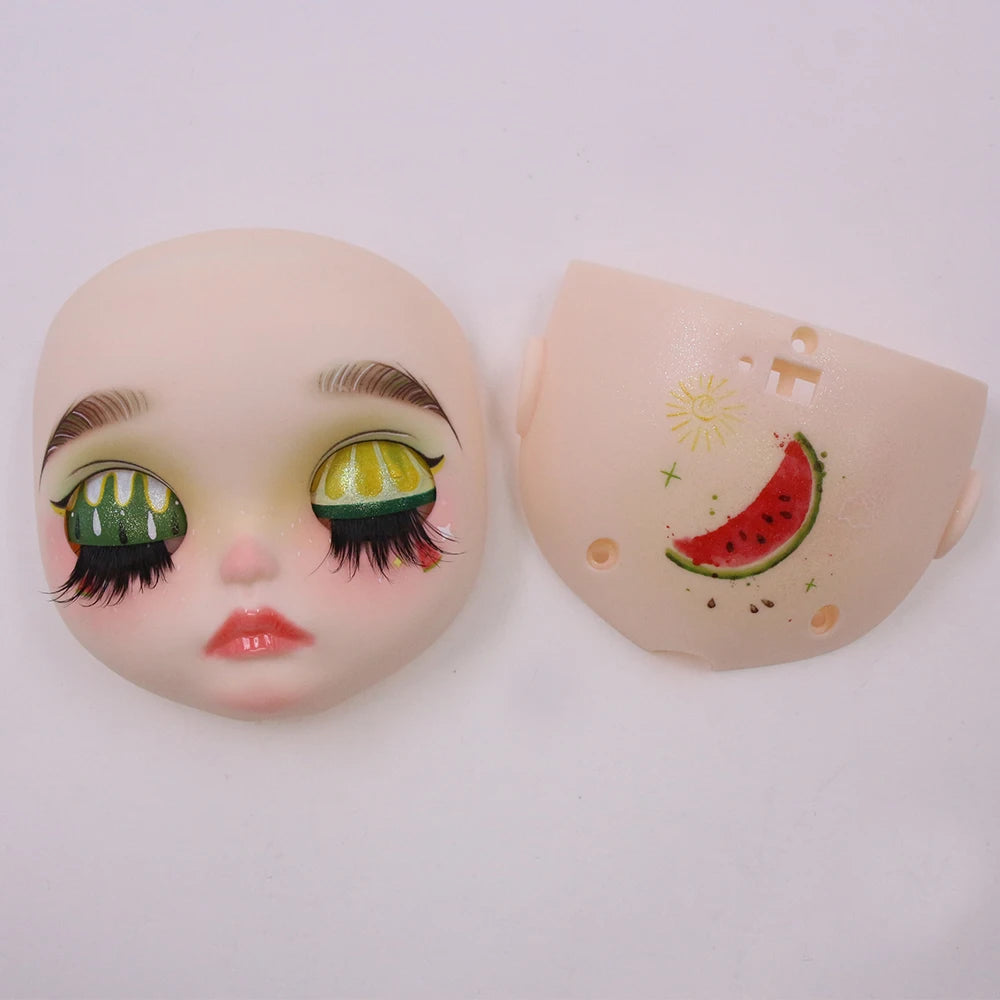 ICY DBS Blyth Baby Face DIY Matte Face Hand Painted Makeup Backplate and Screws