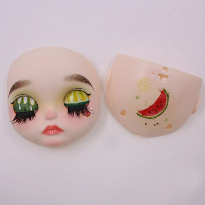 ICY DBS Blyth Baby Face DIY Matte Face Hand Painted Makeup Backplate and Screws