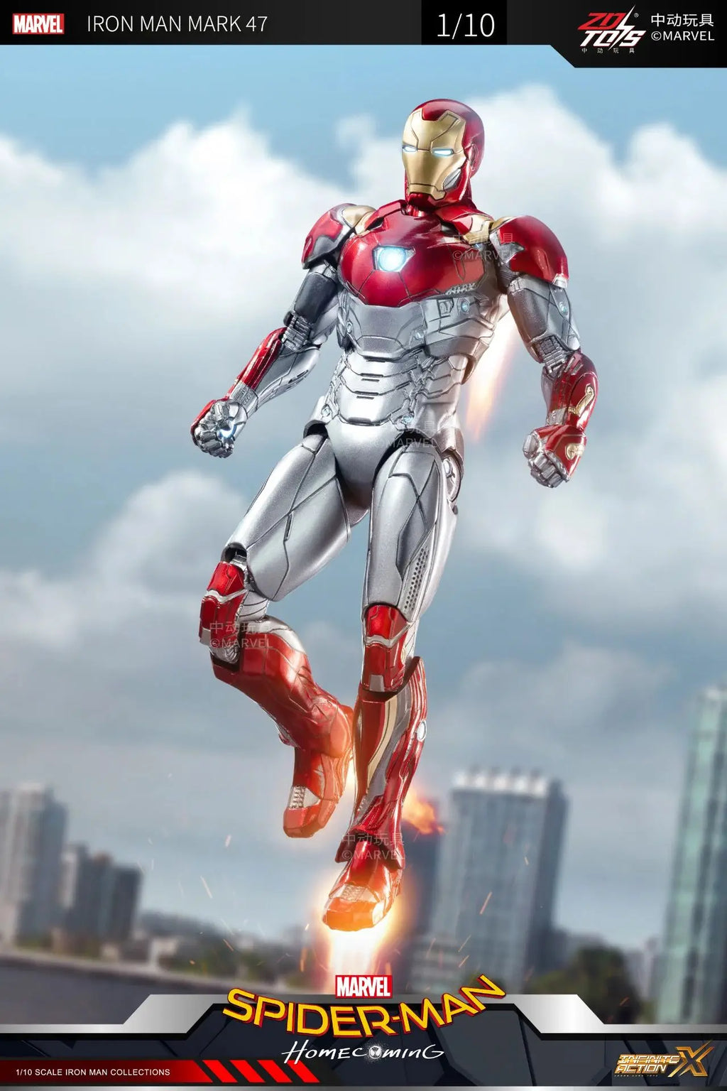 ZD Iron Man Figure Legends Iron Man Mk41 Mk47 Tank MK24 Iron Patriot 2.0 MK35 Red Snapper 1/10 Scale Iron Man Collections Gift