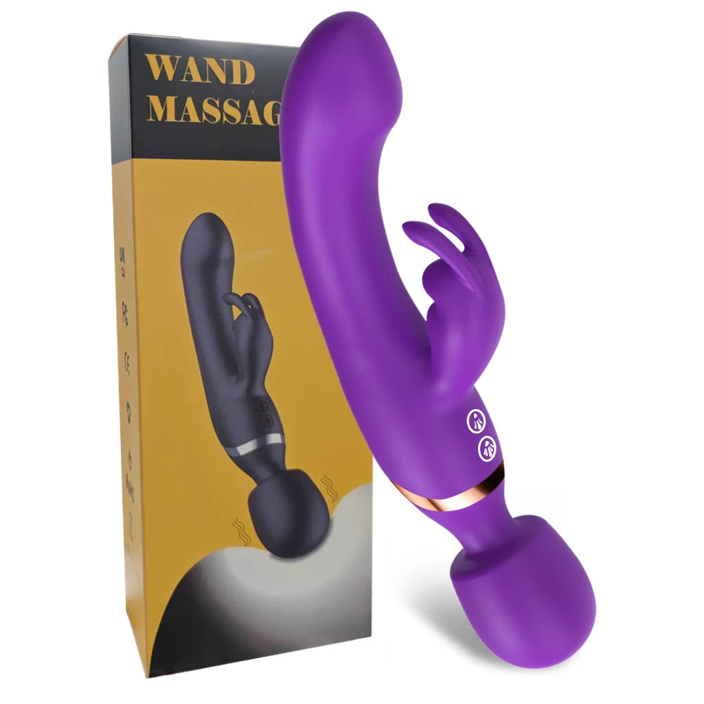 Powerful  Rabbit Vibrator for Women Clitoris Stimulate Massage Plug G Spot Vagina Female Masturbator Sex Toys for Adult 18
