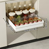 No-Drill Magic Tray Heavy-duty slide-out organizer for cabinets/sinks. Easy install, huge space saver! Perfect for tiny homes