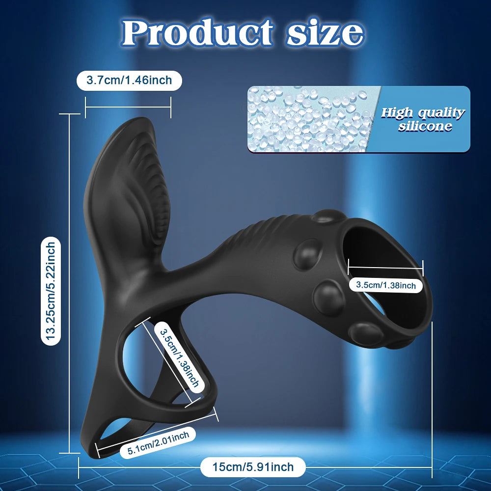 Vibrating Cock Ring Adult Sex Toys with Clitoral G Spot Vibrator, APP Remote Control Penis Ring Sleeve Vibrator Sex Toy for Men