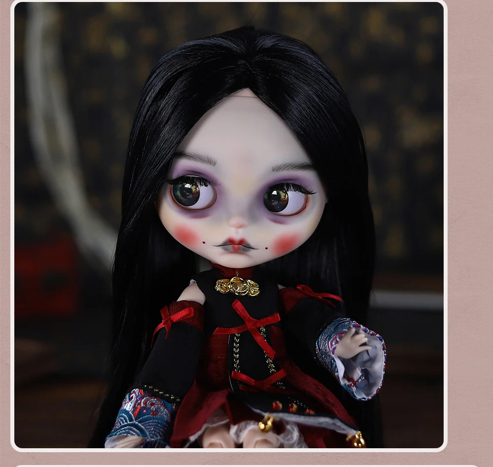 ICY DBS Blyth 1/6 Doll Hand drawn Set Zombie Set Long Eyelash Sleeping Eye Doll Set SD