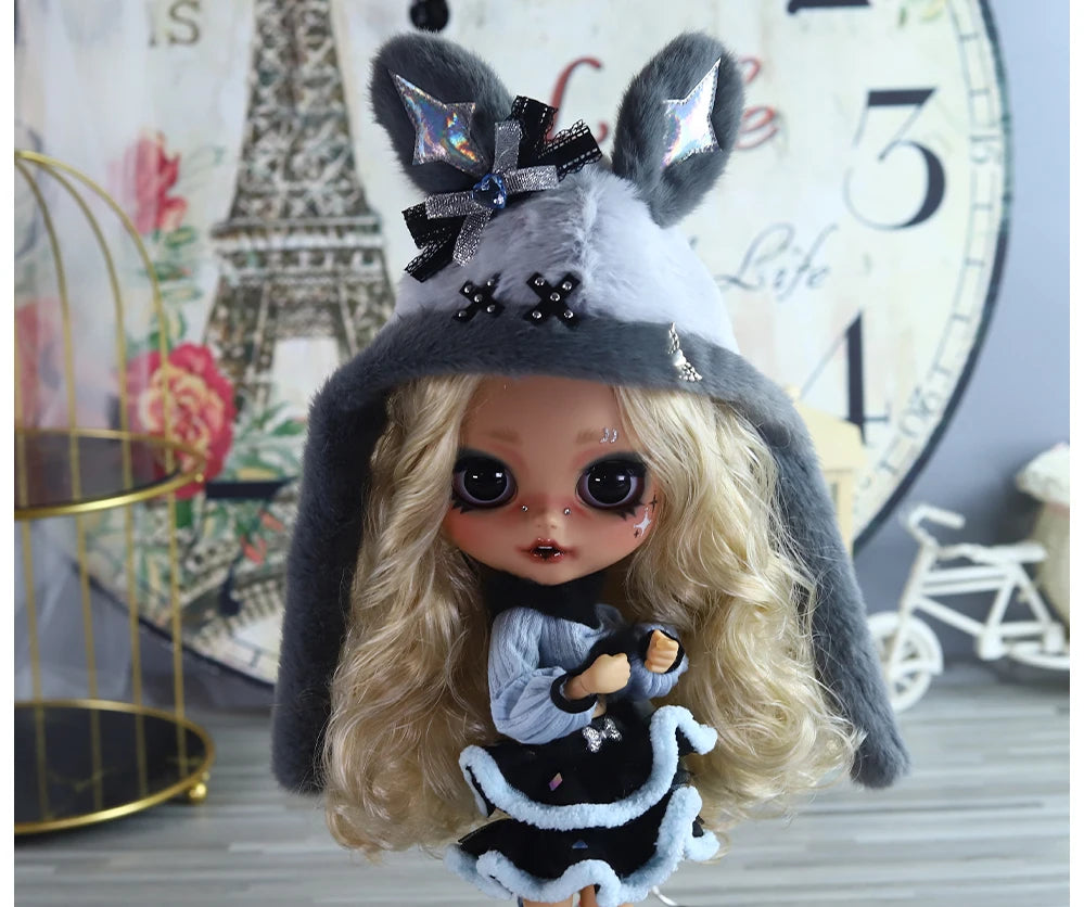 ICY DBS Blyth 1/6 Doll Hand Painted Set Tan Skin Long Eyelash Sleeping Doll Set SD