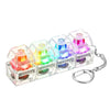1PC Light Up Keyboard Keychain Stress Relief Clickable LED Button Toy for People with Anxiety Office Desk Accessory